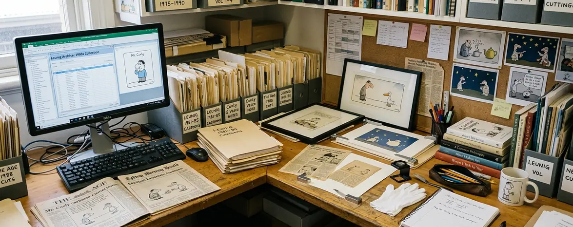 Image showing archival_desk