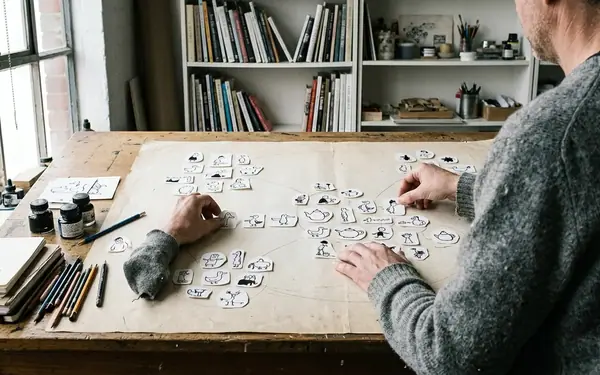 How to Create a Motif Map for a Leunig Book or Exhibition