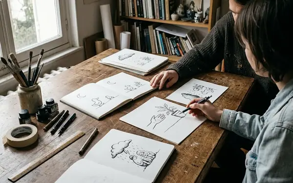 Recurring Visual Symbols in Leunig’s Drawings